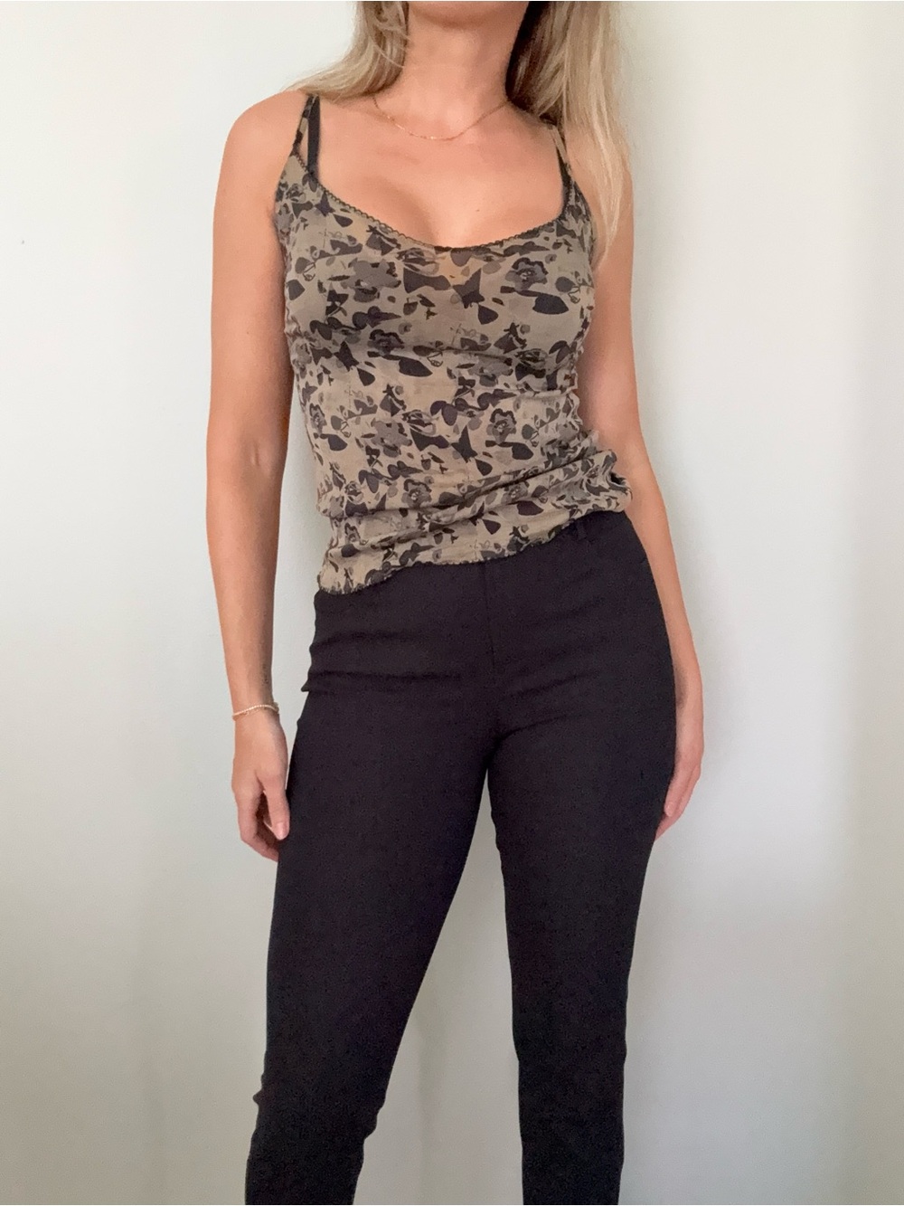Vintage CHANEL Semi-Sheer Silk Crepe Pants